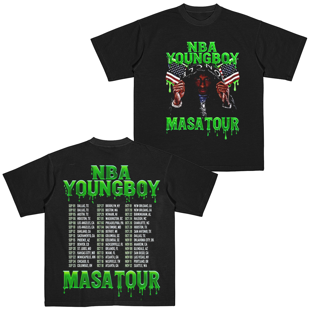 YoungBoy Masa Tour 2025 Merch Two Sided  Shirt/Crewneck/Hoodie
