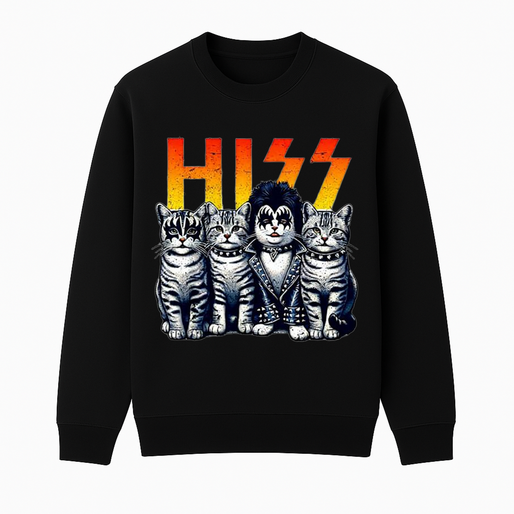 HISS Funny Cat Kittens Lover Hiss Distressed Style Unisex Shirt/Crewneck/Hoodie
