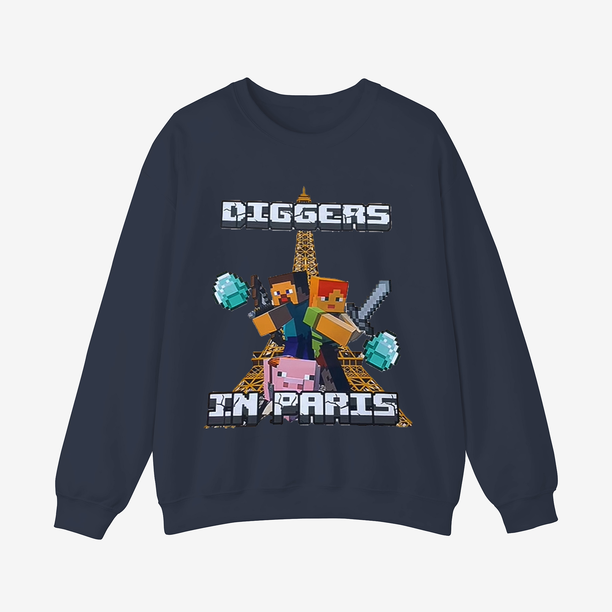 Minecraft Prints Crewneck Sweatshirt