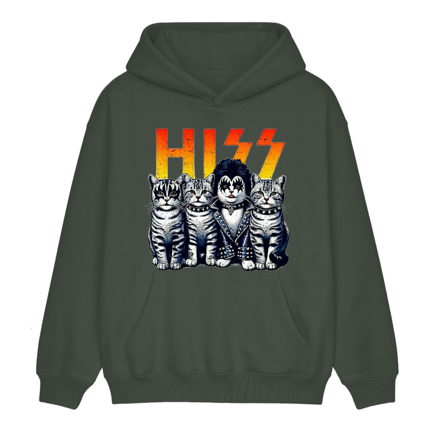 HISS Funny Cat Kittens Lover Hiss Distressed Style Unisex Shirt/Crewneck/Hoodie