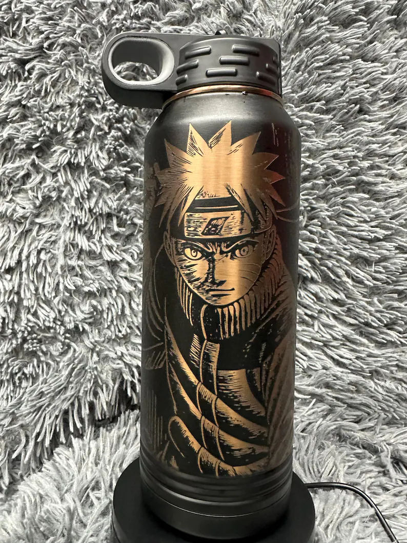 32 oz Rose Gold Stainless Steel Double insulated Water Bottle Laser Engraved