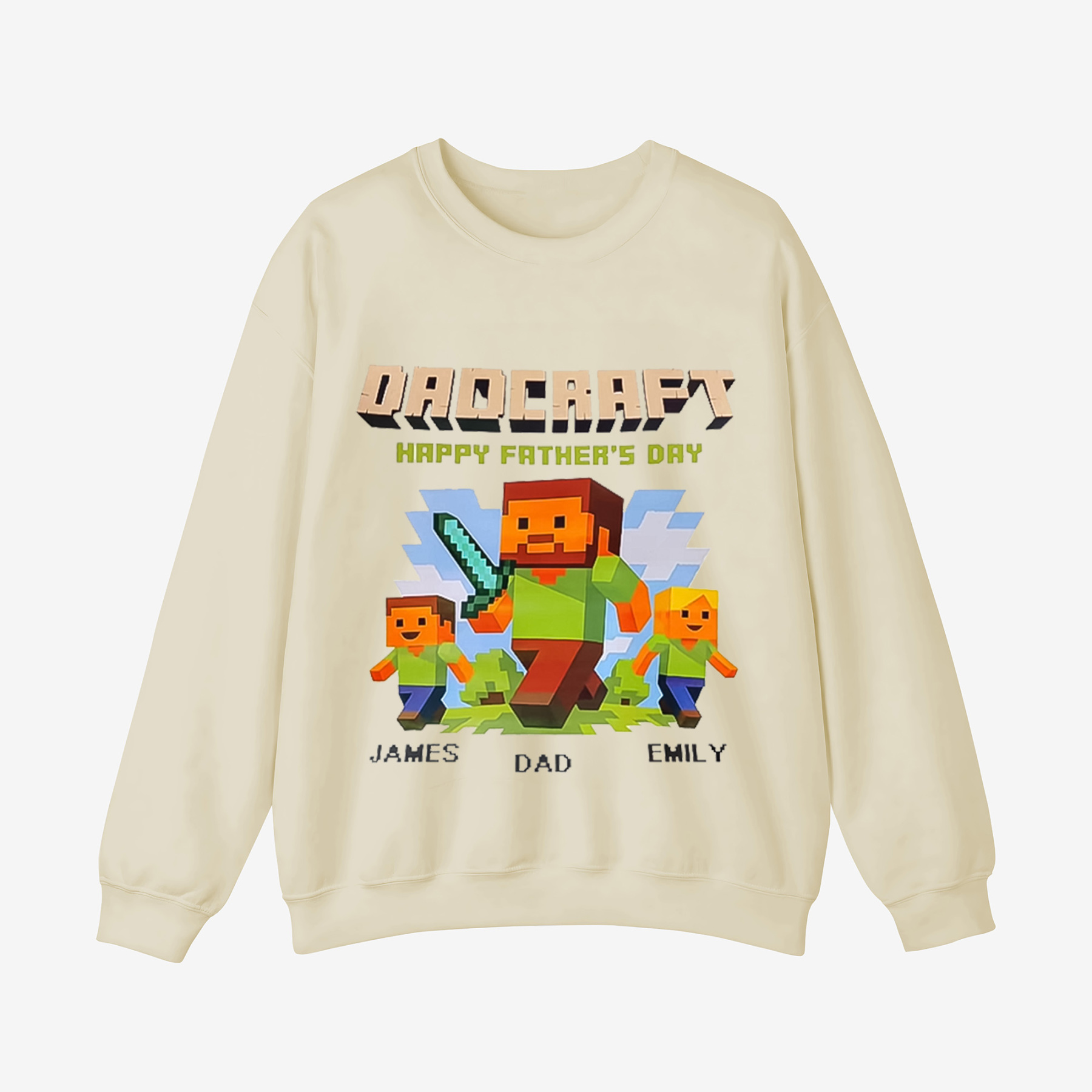 Dadcratf Happy Father's Day Crewneck Sweatshirt
