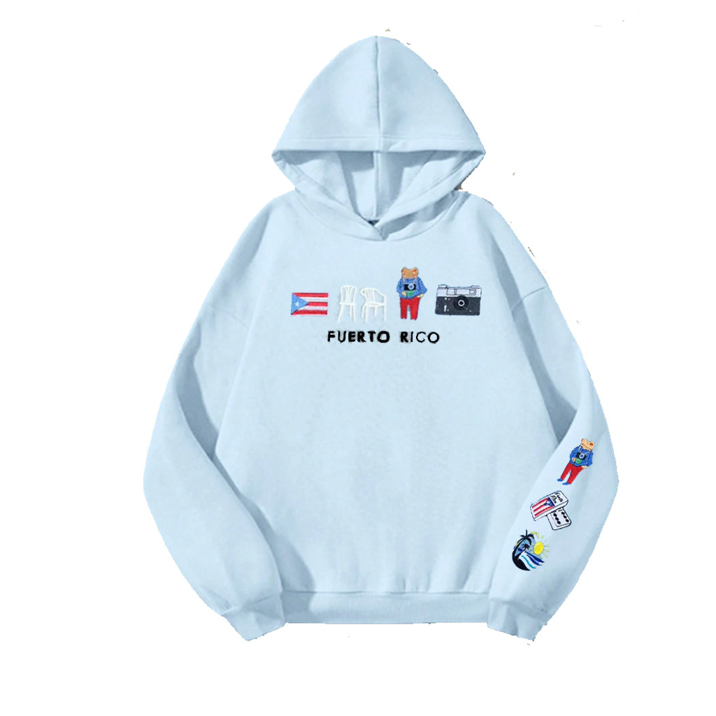 Puerto Rico Embroidered Hoodie