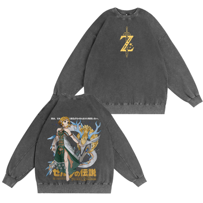 The Legend of Zelda: A Link to the Past Printed Washed T-shirt/Crewneck/Hoodie