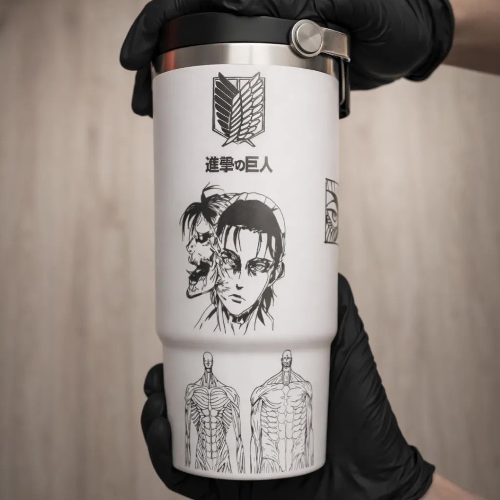 Attack on Titan Themed engraved Stanley Tumbler Cup