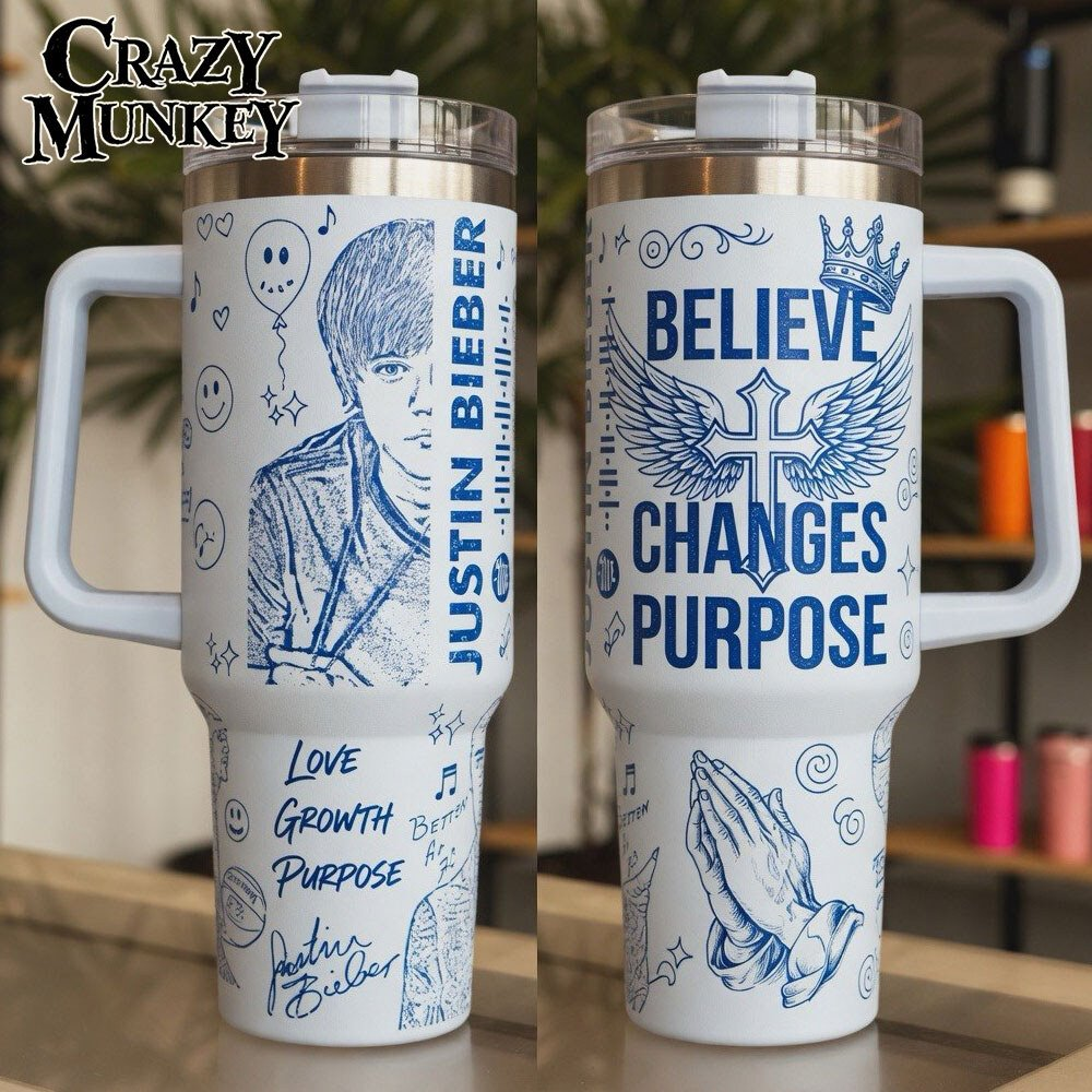 Justin Bieber Believe Changes Purpose 40oz Tumbler
