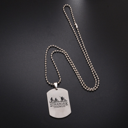 Stranger Things bike tag necklace from the American web series