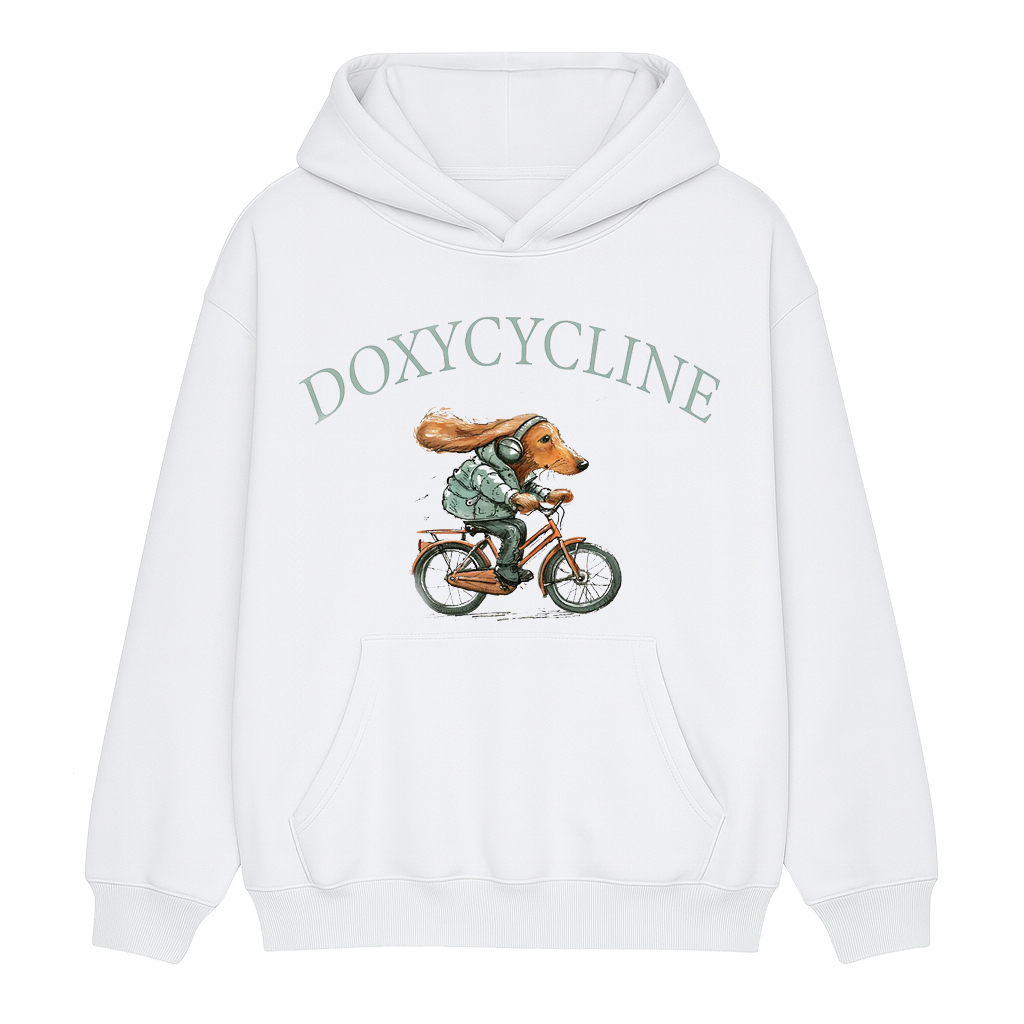 Doxycycline Dachshund Bicycle Unisex Shirt/Crewneck/Hoodie