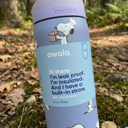 Snoopy Water Bottle Leak-proof and Insulated Straw Bottle 30oz