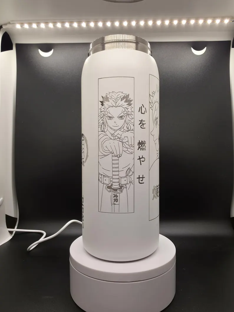 Demon Slayer Kimetsu No Yaiba | Rengoku VS Akaza FreeSip Spout Tumbler 