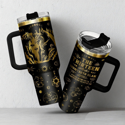 Fantasy Dragon 30oz or 40oz Stainless Steel Tumbler With Handle HG