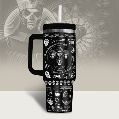 Ghost Music 30oz or 40oz Stainless Steel Tumbler With Handle HG