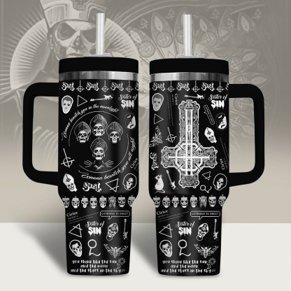 Ghost Music 30oz or 40oz Stainless Steel Tumbler With Handle HG