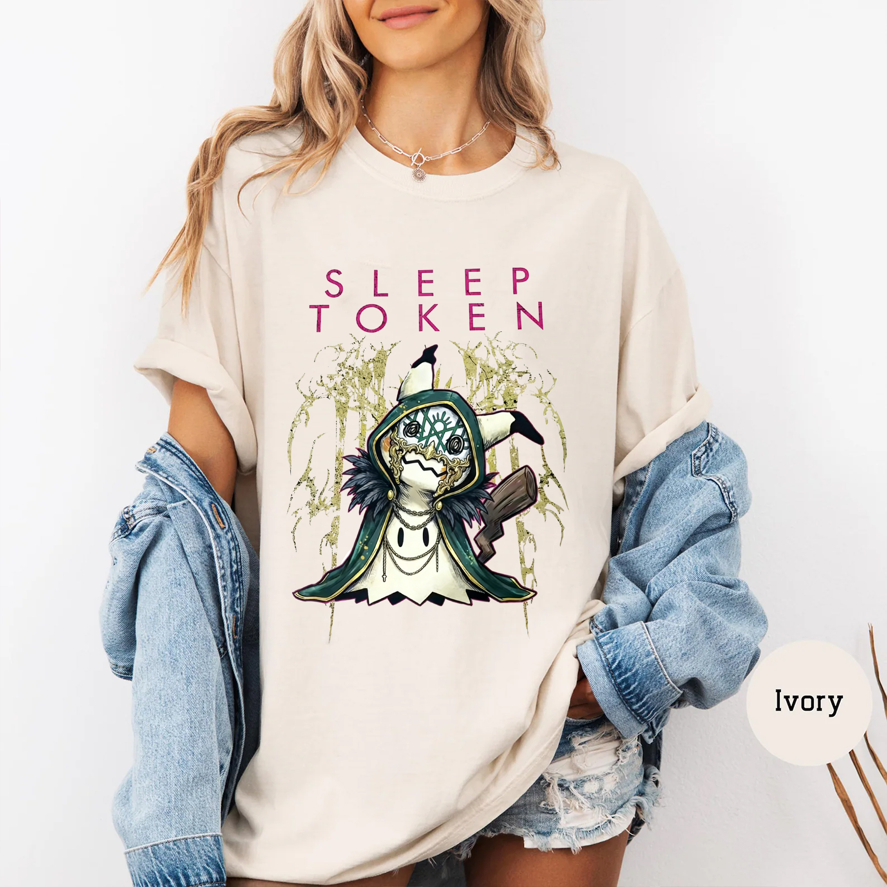 Sleep Token Merchandise Featuring Mimikyu Design Unisex Shirts/Crewneck/Hoodie