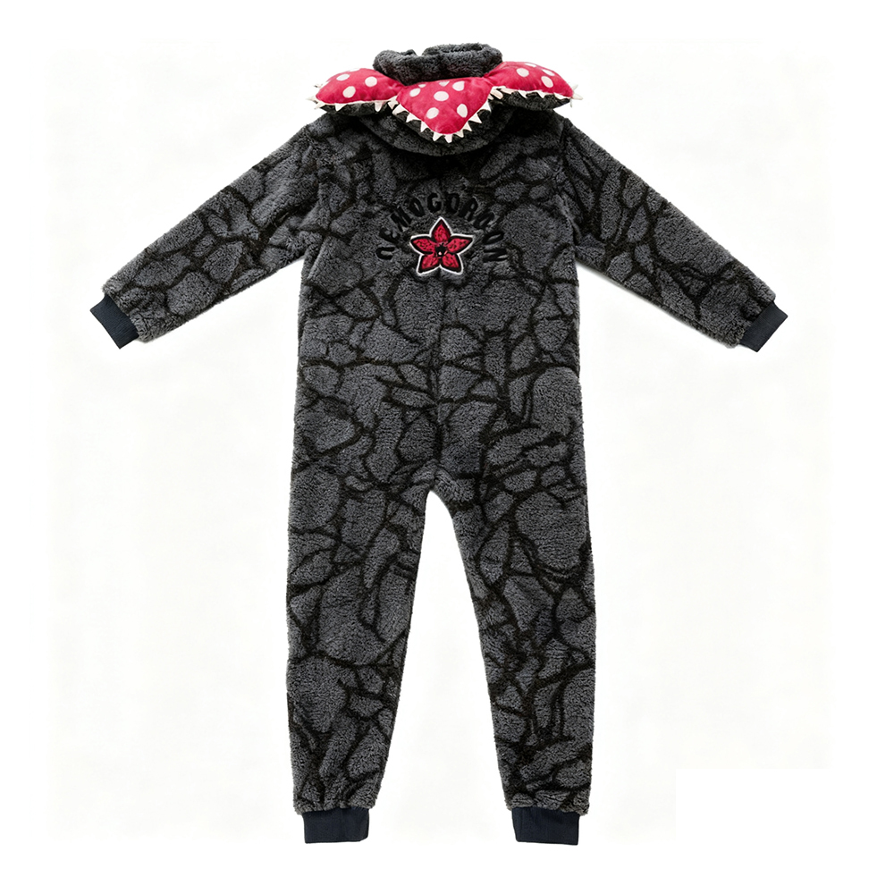 Unisex Stranger Things Hooded One Piece Pajamas Set