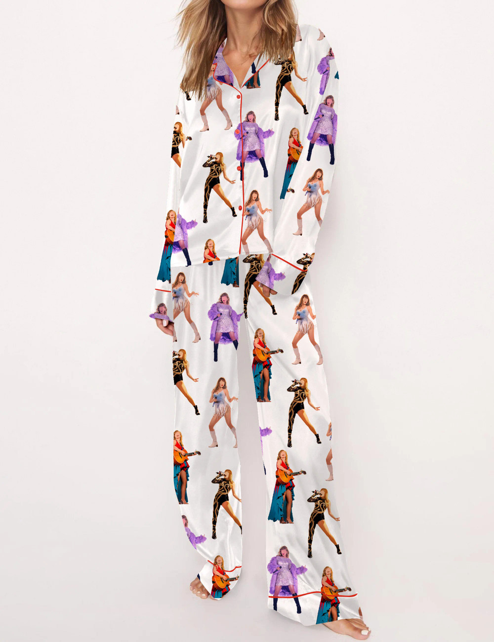 Eras Tour Miami New Outfits Satin Pajama Set For Women