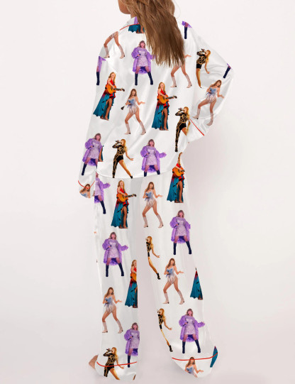 Eras Tour Miami New Outfits Satin Pajama Set For Women