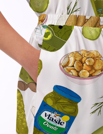 Coquette Pickle Girl Silky Satin Pajama Set For Women