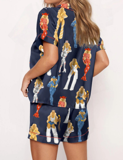 Cowboy Carter Tour Silky Satin Pajama Set For Women