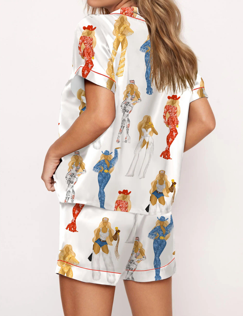 Cowboy Carter Tour Silky Satin Pajama Set For Women