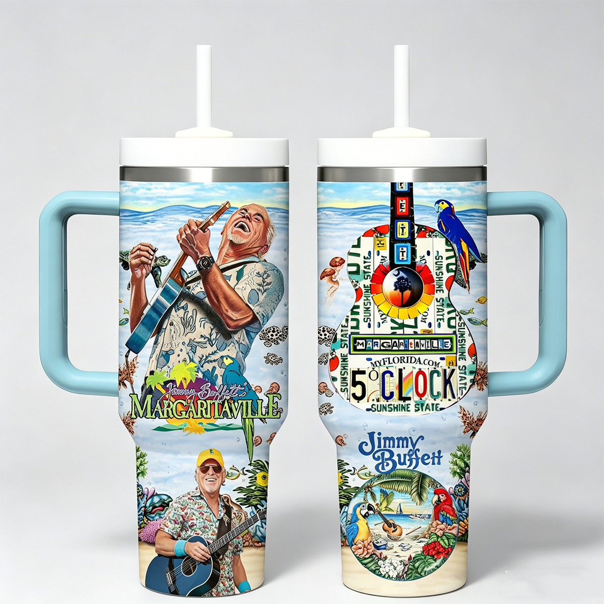 Jimmy Buffett Music Custom Stanley Cup 40 oz Tumbler