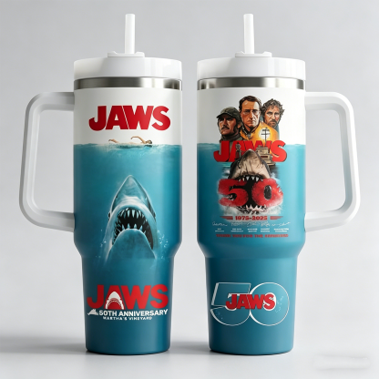 Jaws Tumbler 40Oz, Amity Island 1975 Custom Tumbler