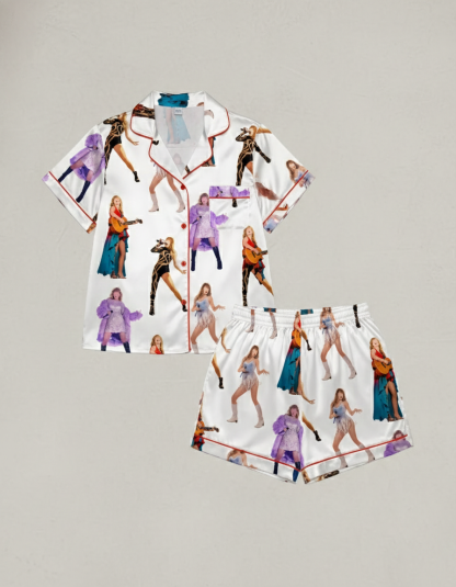 Eras Tour Miami New Outfits Satin Pajama Set For Women
