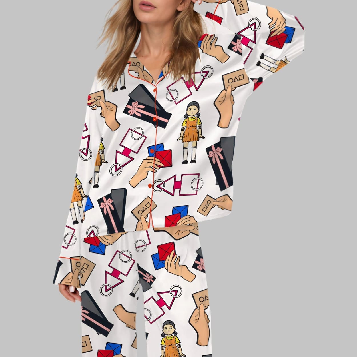 Squid Games Satin Pajama Set