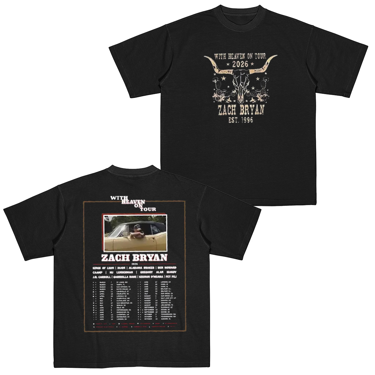 With Heaven On Tour 2026 Unisex Shirts