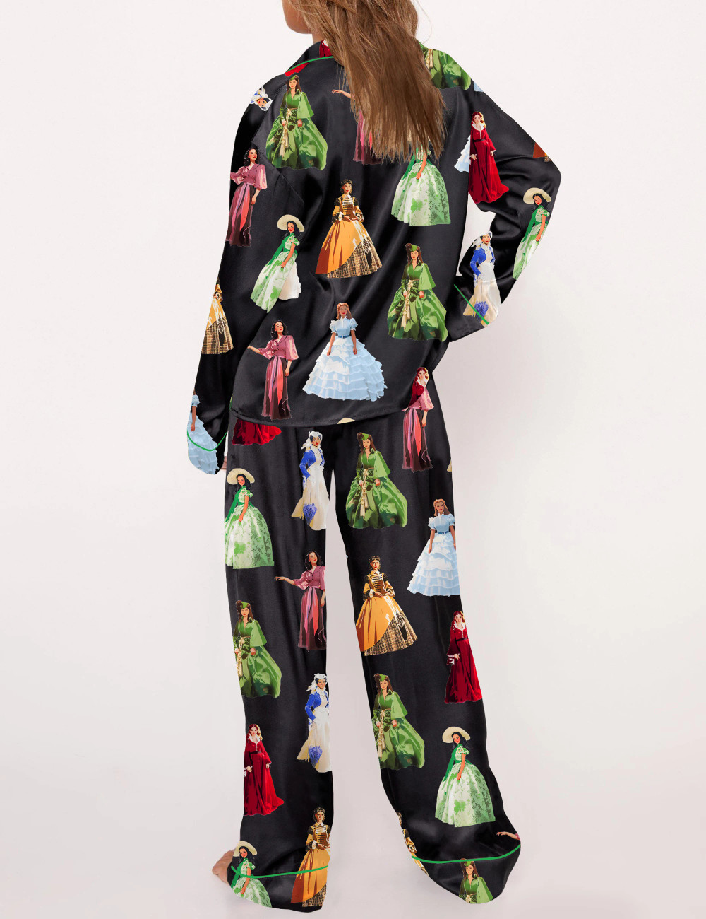 Scarlett Vintage Satin Pajama Set For Women