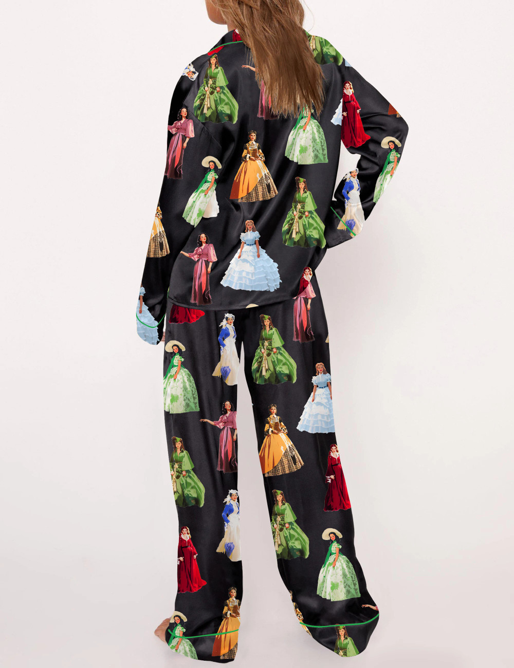 Scarlett Vintage Satin Pajama Set For Women