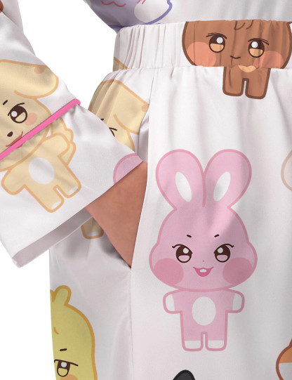 Ateez Tour Silky Satin Pajama Set For Women