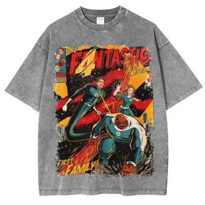 Fantastic Four Washed Unisex T-Shirt