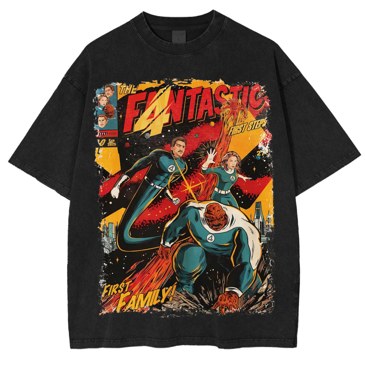 Fantastic Four Washed Unisex T-Shirt