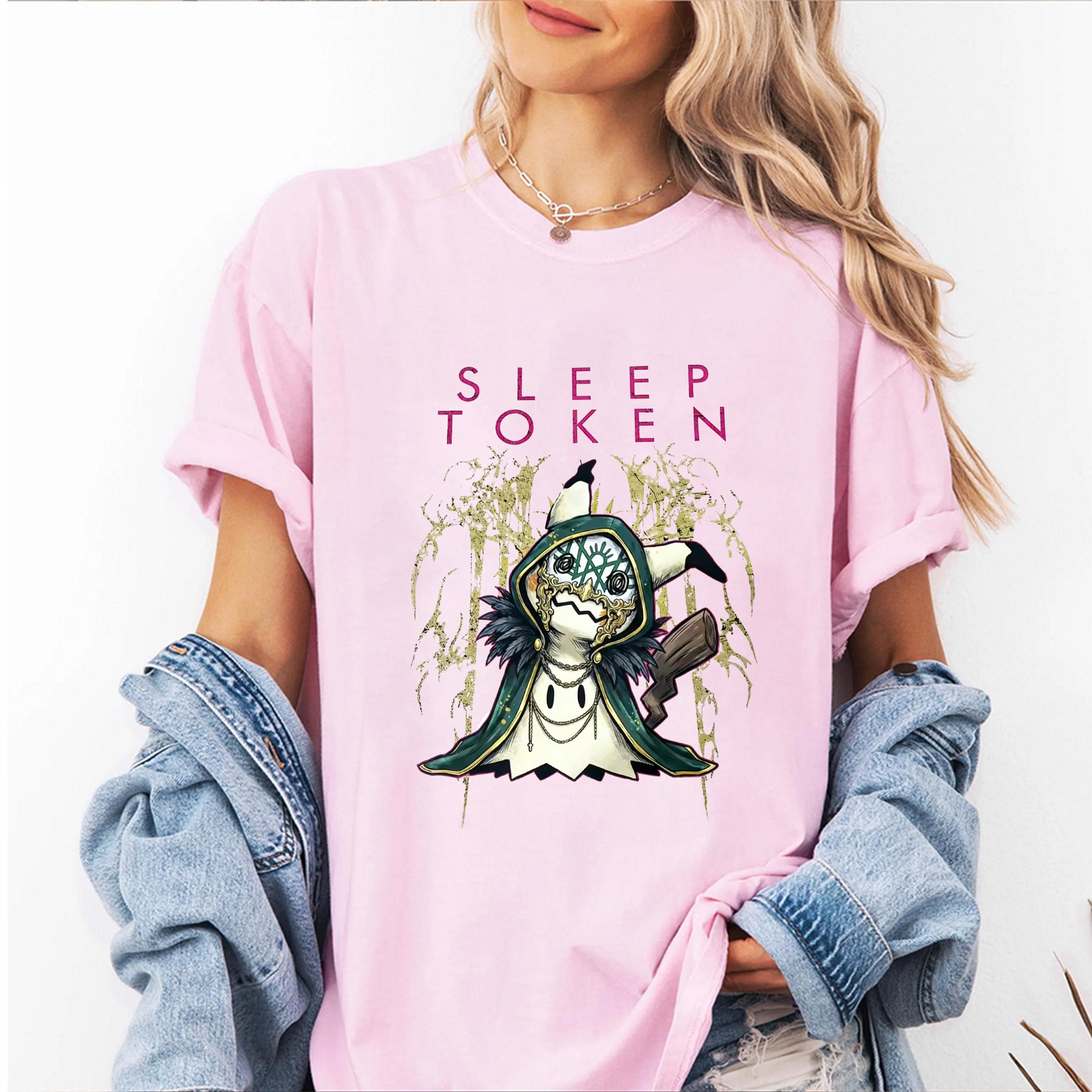 Sleep Token Merchandise Featuring Mimikyu Design Unisex Shirts/Crewneck/Hoodie