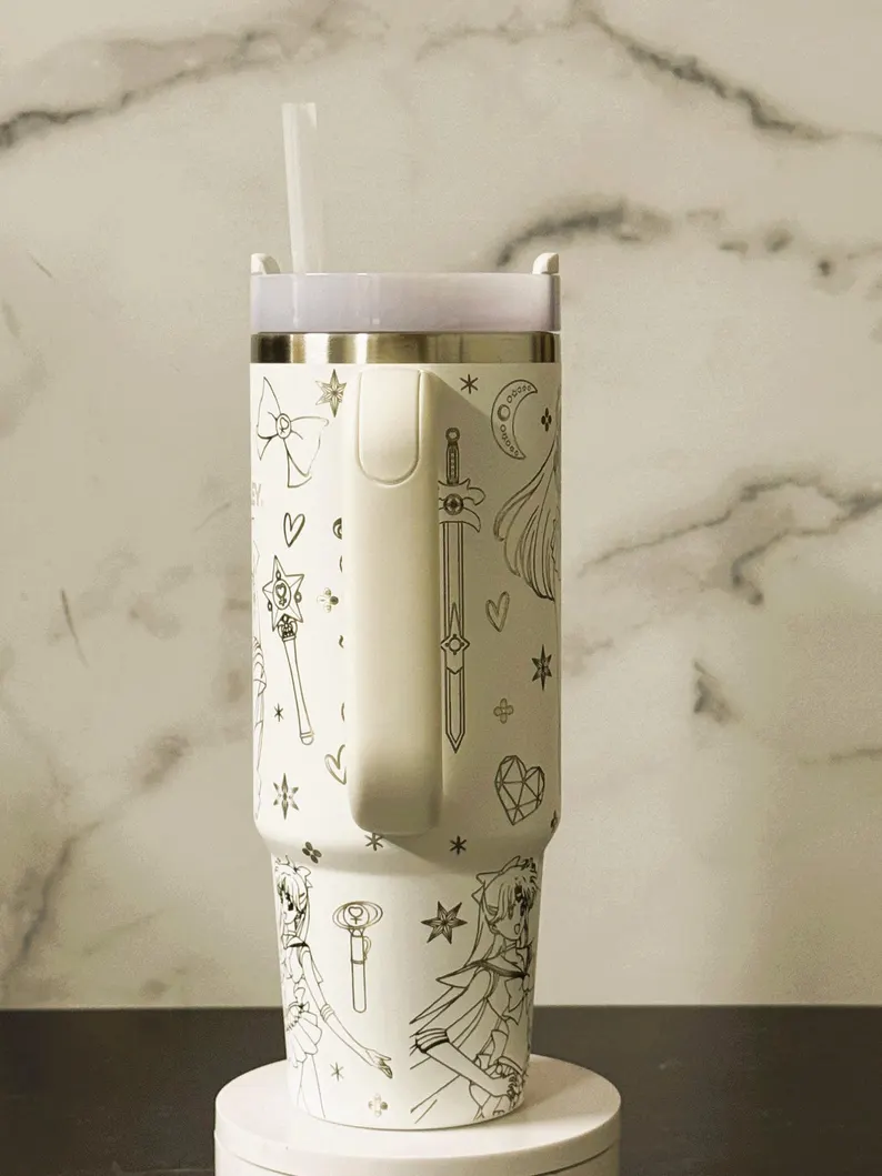 Sailor Moon Laser Engraved Anime Sailor Friend Venus Stanley Tumbler