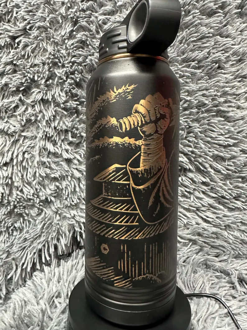 32 oz Rose Gold Stainless Steel Double insulated Water Bottle Laser Engraved