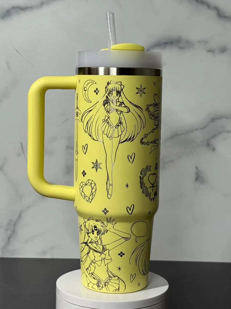 Sailor Moon Laser Engraved Anime Sailor Friend Venus Stanley Tumbler