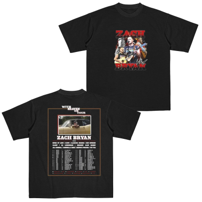 With Heaven On Tour 2026 Zach Bryan Graphic Unisex Shirts