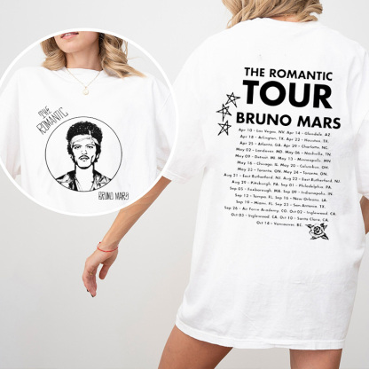 Bruno Mars The Romantic Tour 2026 Unisex Shirts/Crewneck/Hoodie