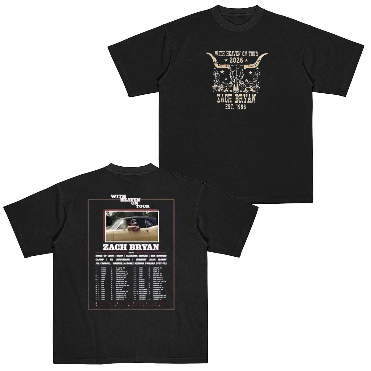 With Heaven On Tour 2026 Unisex Shirts