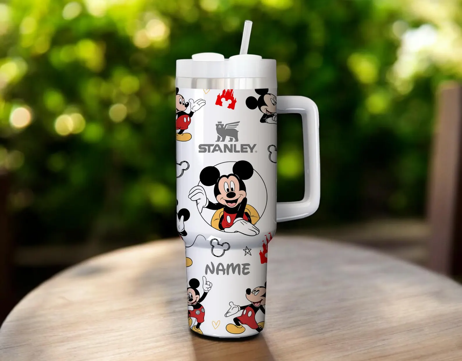 Disney Mickey 40oz Tumbler Personalized Name Style Cartoon Travel Mug Gift