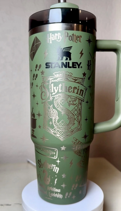Laser Engraved Wizard Themed 30oz Stanley Tumbler