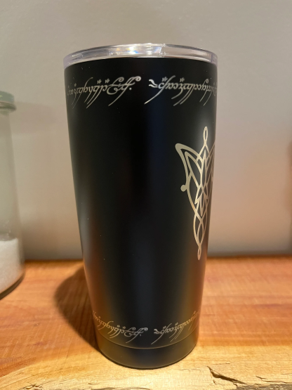 LOTR Lord of the Rings: Arwen Evenstar, Leaf of Lorien Tumbler Mug Stainless Cup