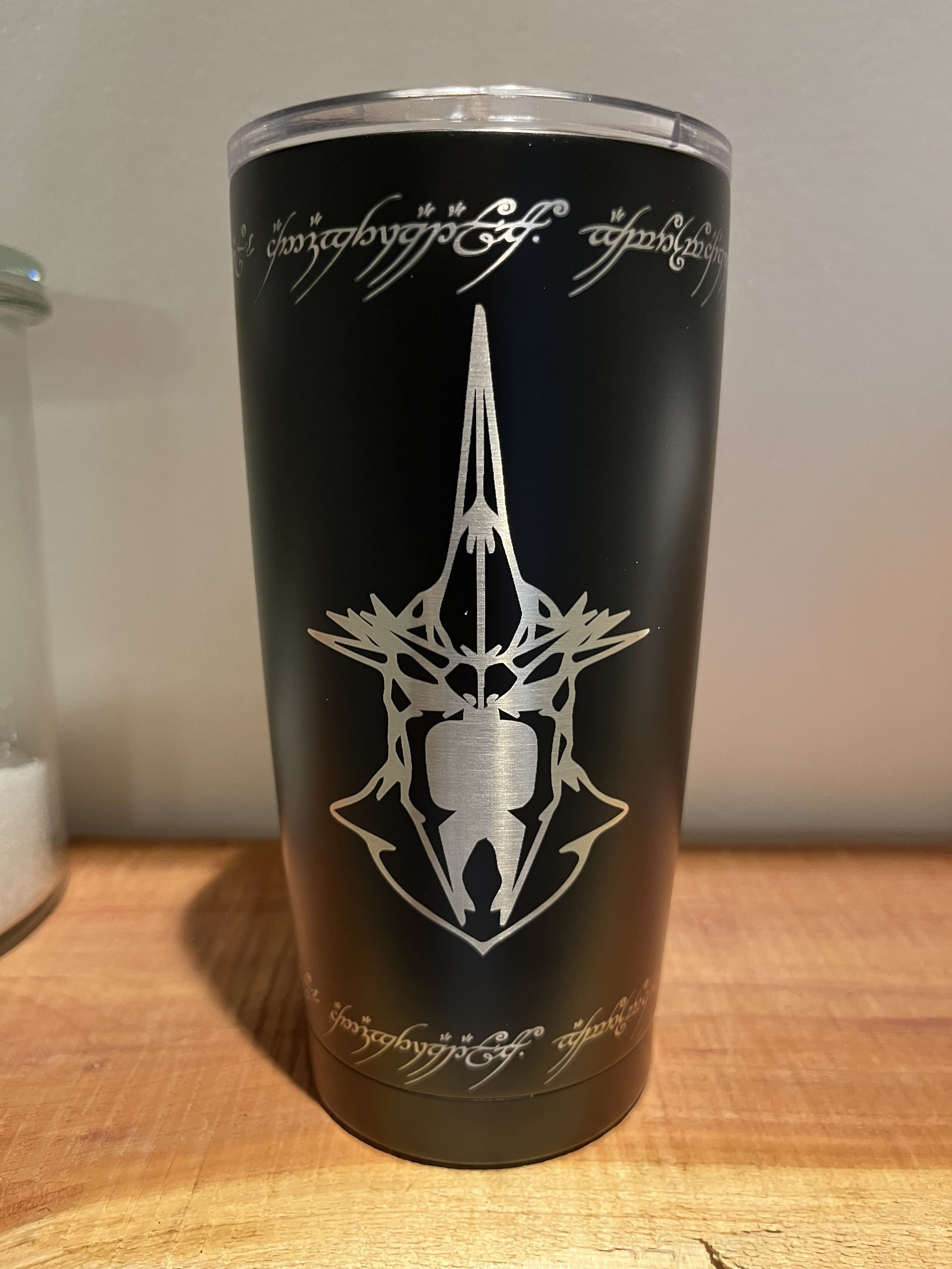 LOTR Lord of the Rings Villains: Sauron Witch King Tumbler Mug Stainless Cup