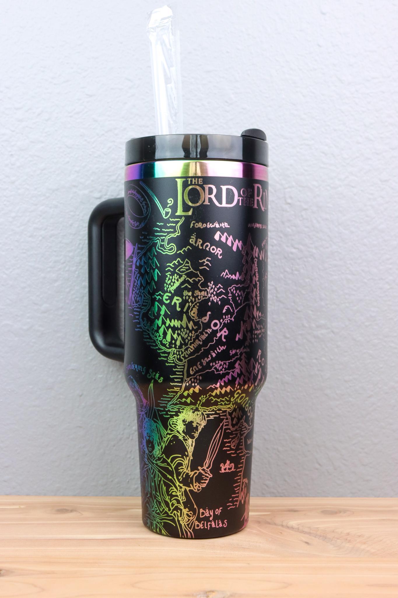 Lord of Rings 30 oz 40 oz Flip Top Water Bottle with Handle