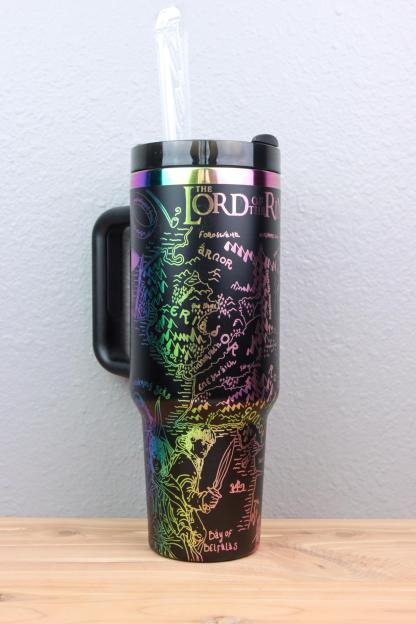 Lord of Rings 30 oz 40 oz Flip Top Water Bottle with Handle