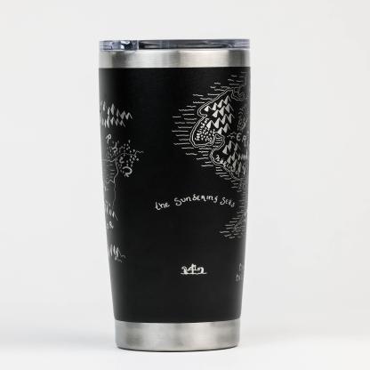Middle Earth Map Custom 30oz Tumbler: Middle Earth Map Engraved YET