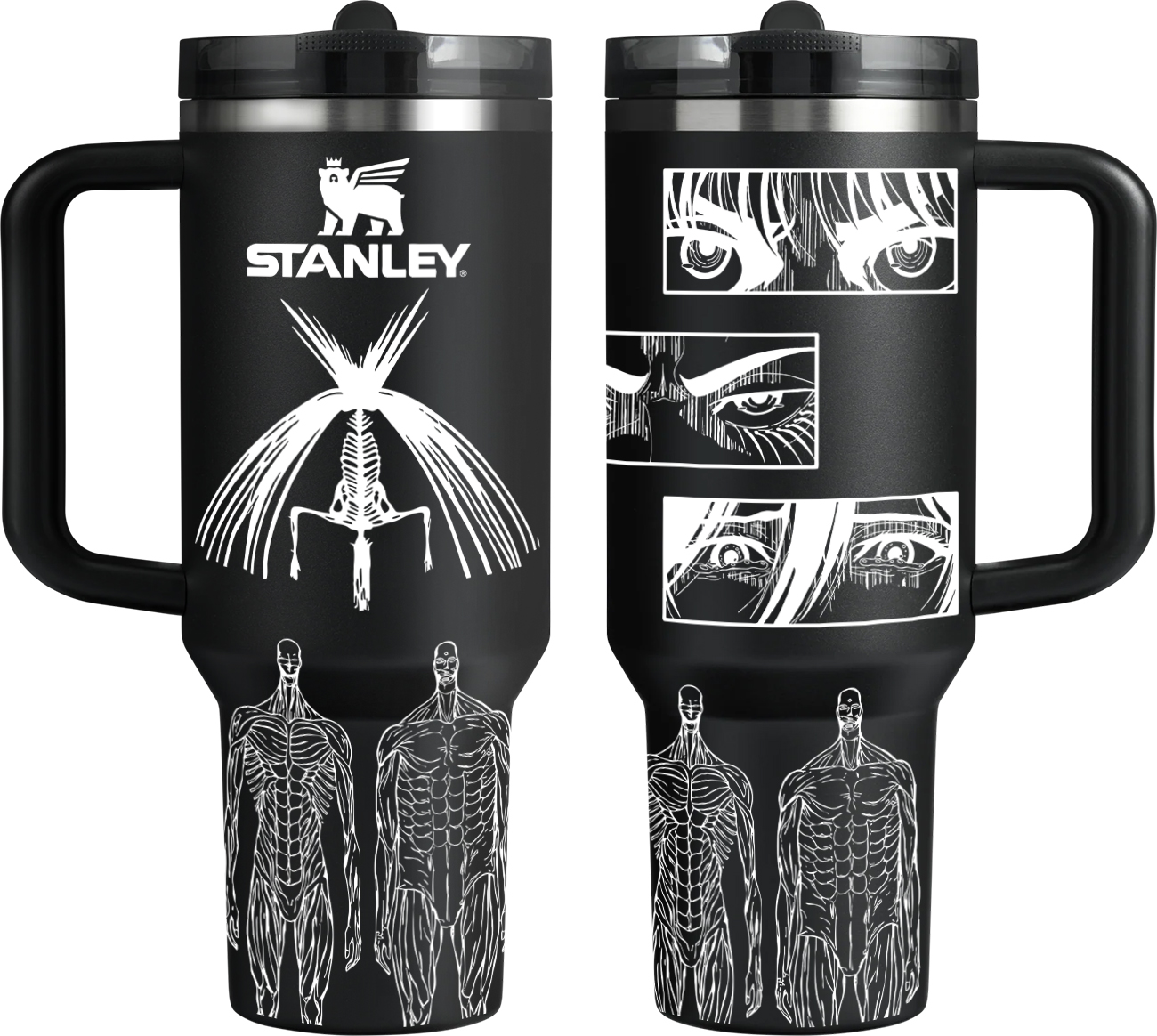Attack on Titan Themed engraved Stanley Tumbler Cup
