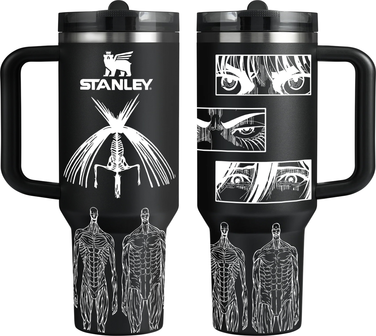 Attack on Titan Themed engraved Stanley Tumbler Cup